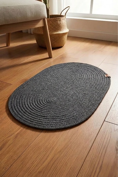 Patili Dost Renkli Jüt İp Mama & Su Kabı Altlığı Servis Supla Paspas 45x25 cm