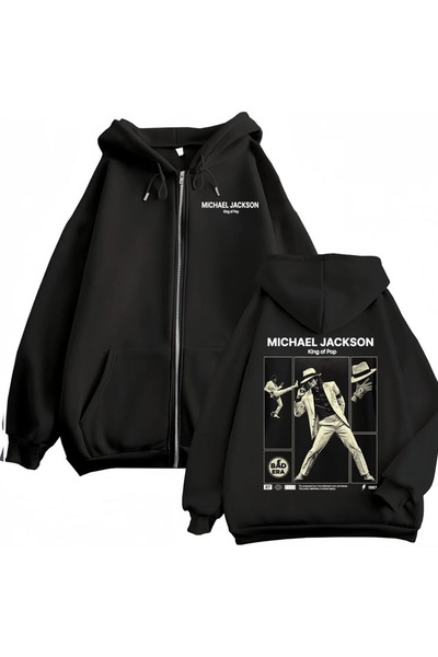 Vordevia Mj Michael Jackson Printed 3 Thread Zipper Cardigan Embroidered Over...