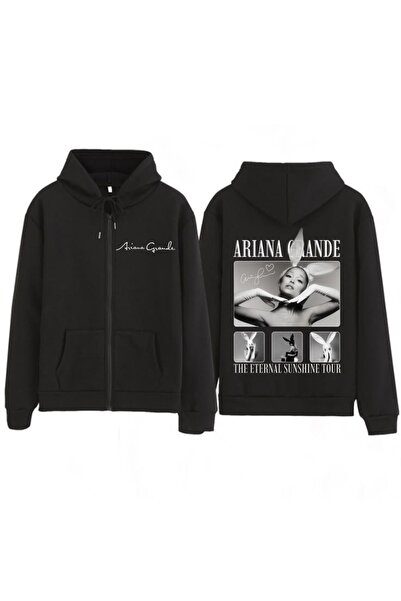 Vordevia Ariana Grande Printed 3 Thread Zipper Cardigan Embroidered Oversize