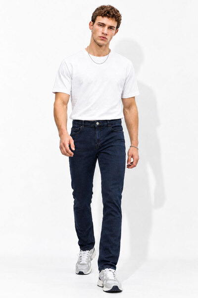 VENA Erkek Kalimnos Rinse Comfort Fit Jean Pantolon-Rinse