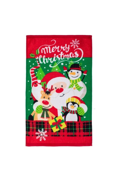 OEM Prosop de mână din bumbac de Crăciun 50x30cm - Design Moș Crăciun și Prie...