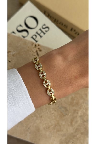 İREM YILDIZ 14K Luxury Vip Kuyumcu Model Kararmaz Kadın Bileklik