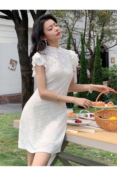 Sheya Rochie mini, crem