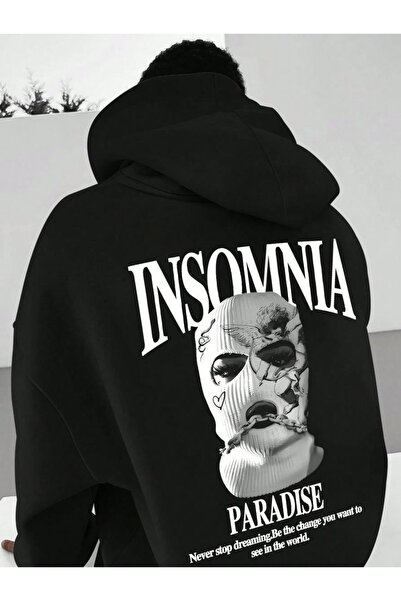 Vordevia Printed Cotton 3 Thread Fleece-Lined O Oversized Sweatshirt
