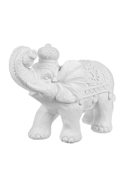 OEM Decorațiune de Gradina Ceramica Etnica Elefant Alb 30x13.5x24cm – accent ...