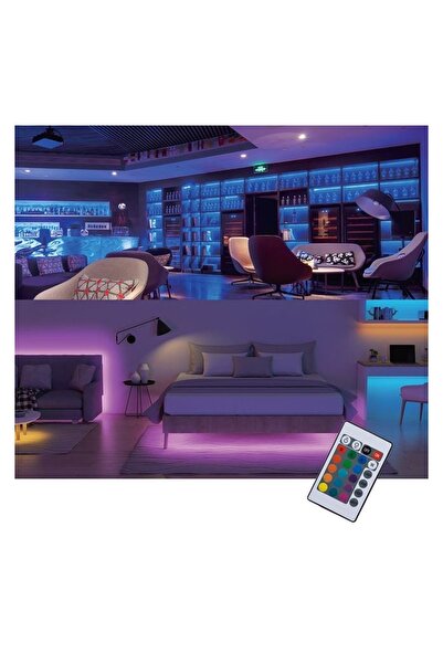 OEM Banda Autocolanta LED cu Lumina Colorata Telecomanda & Baterii 3m – lumin...