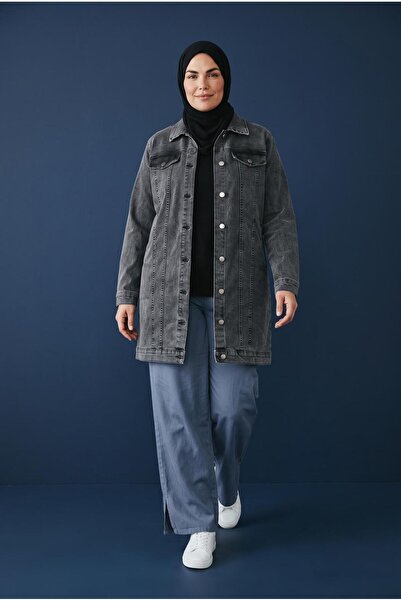 Züvara ENSAR GİYİM düğmeli esnek denim ceket