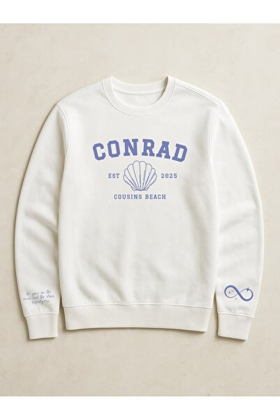 Vordevia Team Conrad Tsitp Printed Cotton 3 Thread Threaded Crew Neck Oversiz...