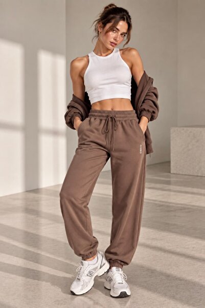 bb butik basic Flowy Modal Fabric Elastic Waist Comfortable Cut Jogger Pants ...