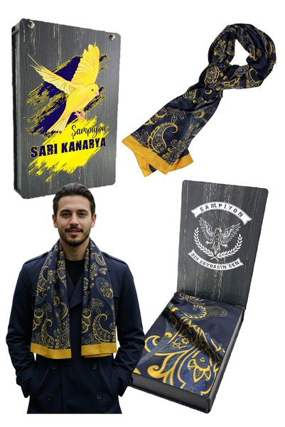Fenerbahçe Saadettin Saran Desenli Kaşkol UV Kutu Hediyeli