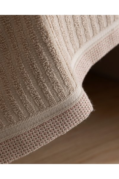 Madame Coco Set de prosoape de mână Ligne, 4 piese, 100% bumbac - Bej