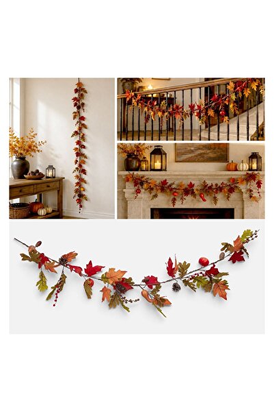 OEM Ghirlanda de Toamna Portocalie cu Fructe Decorative 150cm – atmosferă cal...