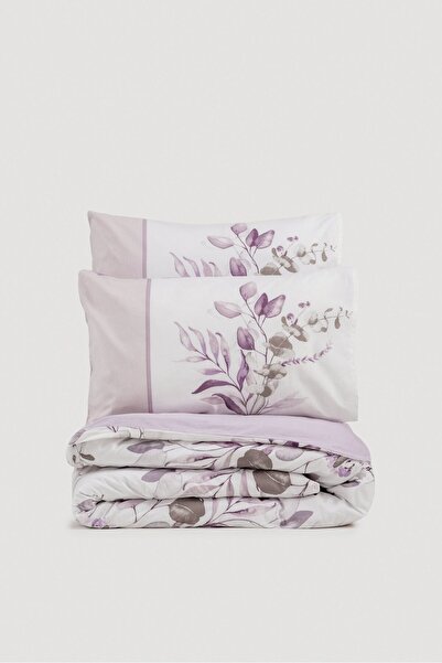 Cotton Box Nadia lilac double duvet cover set