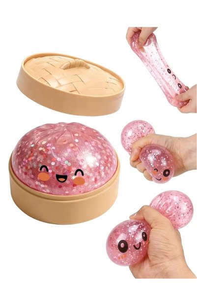 Generic Brand Glitter Dumpling Squishy – Cute Slow Rising Soft Squeeze Fidget Toy, Kawaii Stress Relief Toy