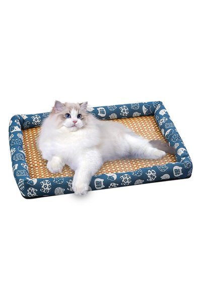 Morvena Picks Saltea răcoritoare pentru animale de companie din ratan, 50×40c...