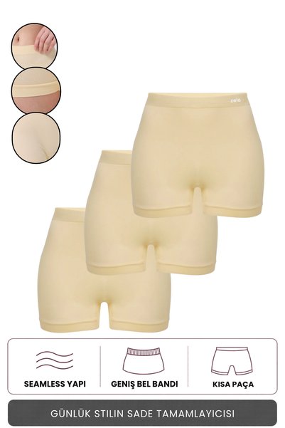 Zeia 3-Pack Women's Comfort Enhancing Non-Marking Seamless Boxers