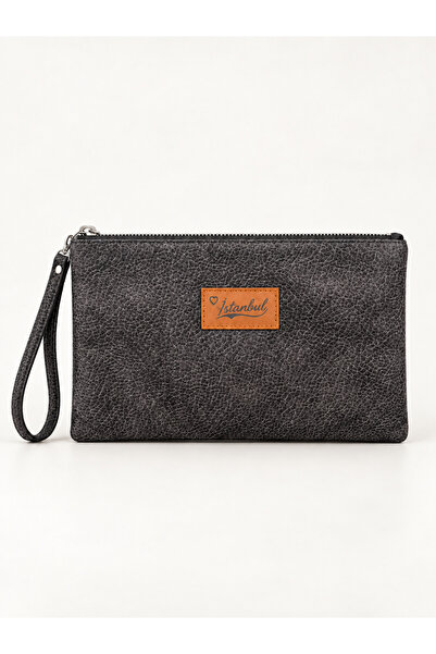 Kadın Fermuarlı El Çantası Şık Desenli Günlük Clutch Çanta Organizer Çanta