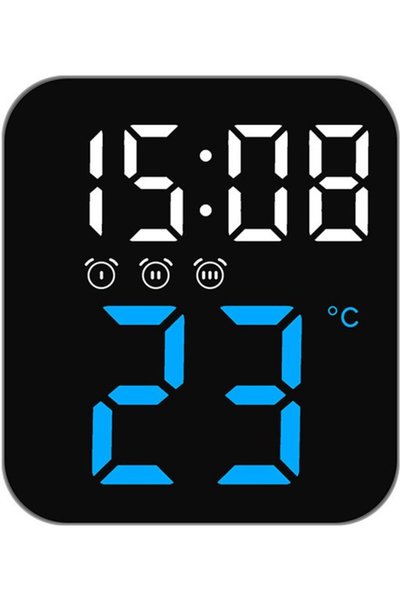 Morvena Picks Ceas electronic LED simplu, decor practic și multifuncțional pe...
