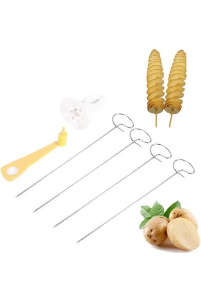 Morvena Picks Set de 6, Rotator pentru tăiere, Feliator spiralat pentru carto...