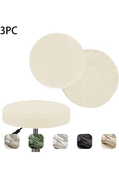 Morvena Picks Husă rotundă pentru scaun, set de 3 piese, elastică, lavabilă, ...