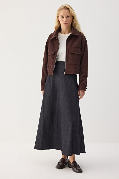 Touché Privé Flared Denim Skirt