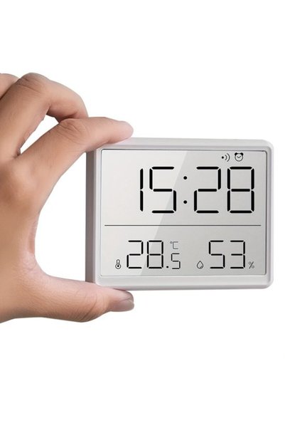 Morvena Picks Ceas deșteptător digital LCD magnetic - Ecran mare - Dată/Tempe...