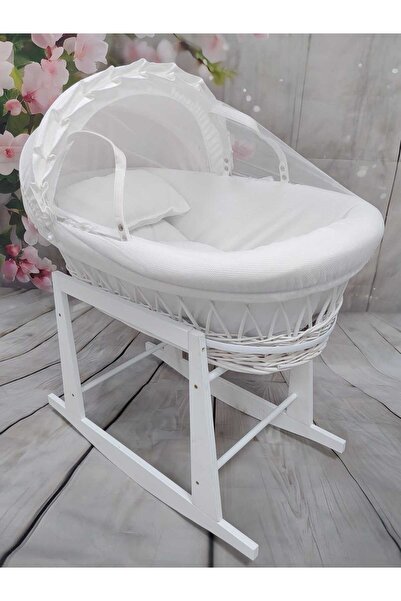 Trend Baby Kids Newborn Baby Moses Basket with Rocking Base
