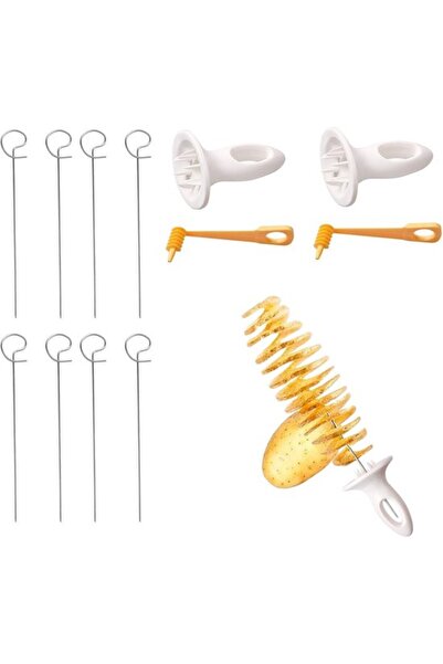 Morvena Picks Set de 2 tăietoare din oțel inoxidabil pentru cartofi prăjiți ș...