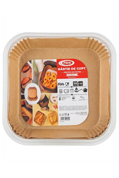 Practik Set 2 x Hârtie patrată pentru AIR FRYER 20 cm , 50/set