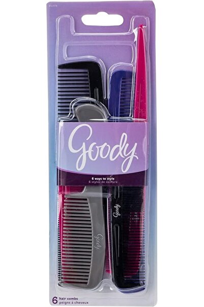 Goody - Hair Products Family Set of 6 Combs - Assorted Colors - 1 Pack