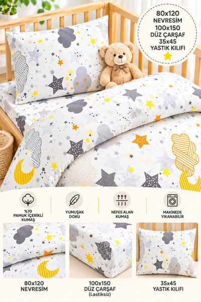 Ozz Baby Trend Themed, Zippered, 30% Polyemid, 70% Cotton, 80X120 Park Crib &...
