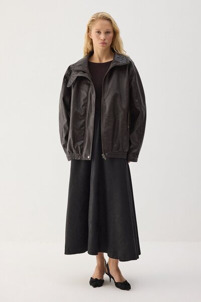Touché Privé Suede Flared Skirt