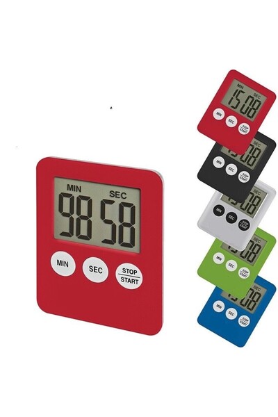 Morvena Picks 4 bucăți Cronometru digital electronic LCD magnetic cu numărăto...