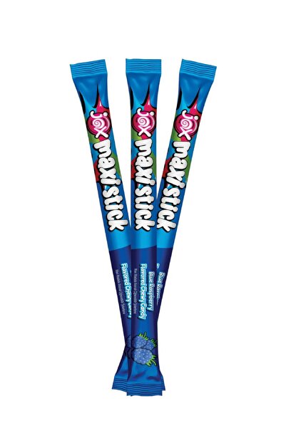 JOX Maxi Stick Bomboane gumate cu aromă de zmeură albastră – 22 g x 24 bucăți