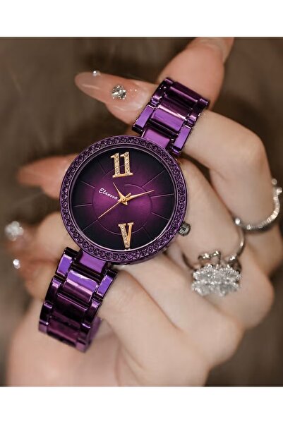 Elanova Stylish Purple Watch for Women – a Luxurious Touch That Instantly Cap...