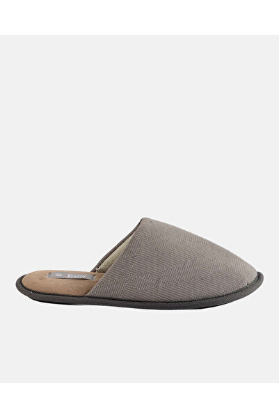 REDTAG Men Grey Open Back Slippers