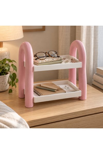 plicolayer 2-Tier Desktop Organizer Rack Decorative Organizer Stand