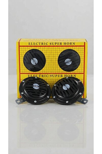 iq elektronik Hella Siyah Korna 12 Volt 2 Adet Çiftli Universal Oto Kornası