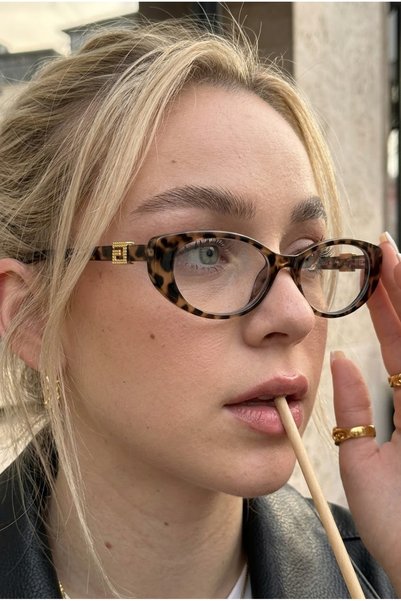 MACERATİ Garden Slim Leopard Frame Blue Light Protection Ultra Light Women's Blue Block Glasses