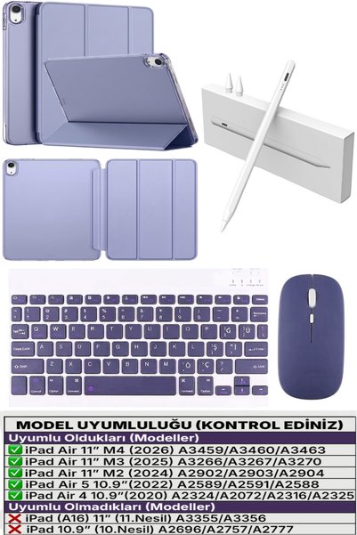 TEKNETSTORE iPad Air 11 M2 M3 M4 Çip Air 4./5./6. Nesil Kılıf Avuç içi Red Ka...