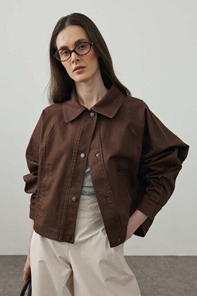Fahhar Washable Bomber Jacket Dark Brown