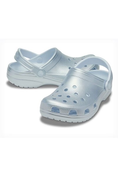 Crocs Classic Tinted Metallic Clog Off-White Unisex Slippers 214010_5Ew