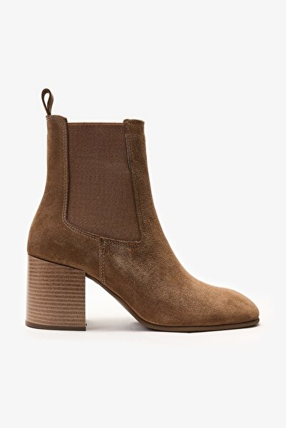 Louis Cardy Hera Sigaro Suede Leather Women's Heeled Boots