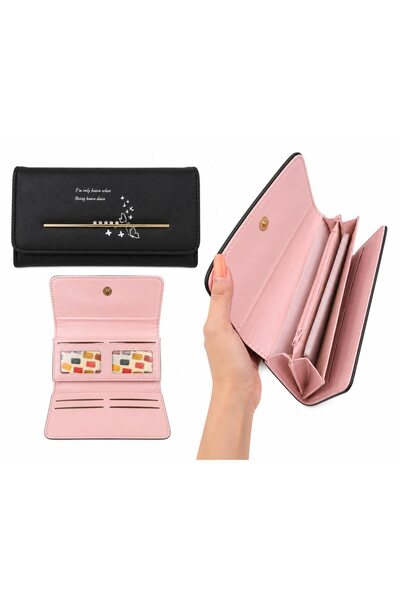 OEM Portofel dama cu capsa magnetica, compartimente multiple pentru carduri, ...