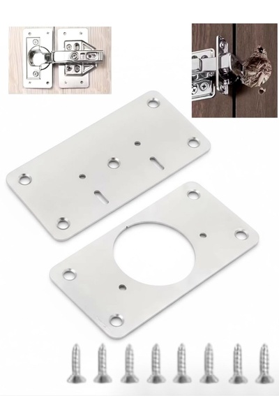 mtaha 1 Pair of Hinge Repair Kits with Metal Plates and Screws for Repairing ...