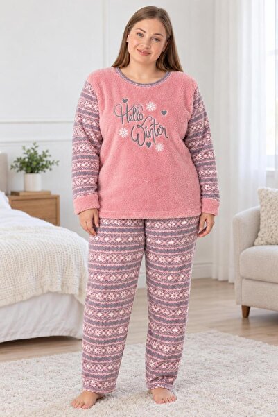 snc büyük beden polar peluş pijama tk