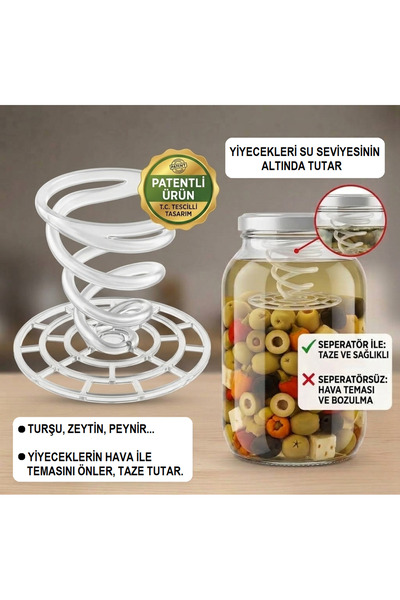 tozlupazar Yeni Nesil Yaylı Turşu Seperatörü, Zeytin Peynir Yaprak Salamura Bidon Baskı Seperatör