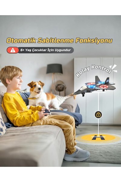 lstri Savaş jeti (Fighter Jet) görünümüne sahip hafif ve esnek EPP köpük gövde. Led Işıklı Oyuncak Drone Fighter Jet Tasarımlı Uzaktan Kumandalı Uçak