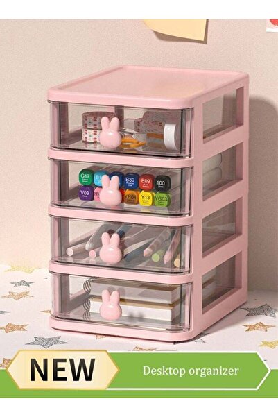 DUNISO Desk Organizer with Drawers,Multifunction Desk Organizer, Stackable Pl...