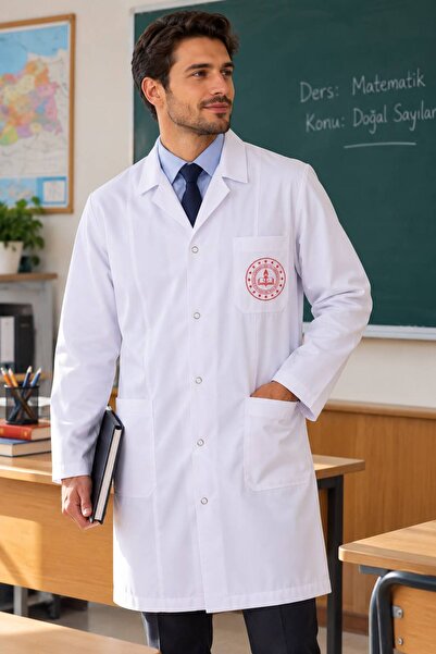 USLUCAN ALIŞVERİŞ Shirt Collar Medium Length Long Sleeve Men's Apron Meb Prin...
